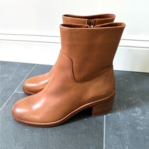 Jcrew Tan Leather Ankle Boots